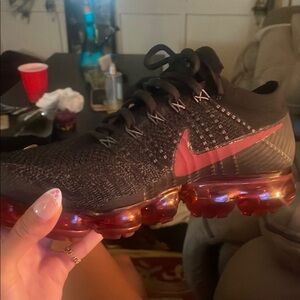 Nike Black and Red VaporMax Shoes